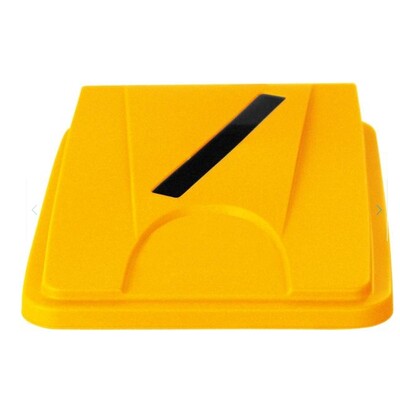 750392: Papierdeksel afvalbak Bomabin Select Flat - GEEL
