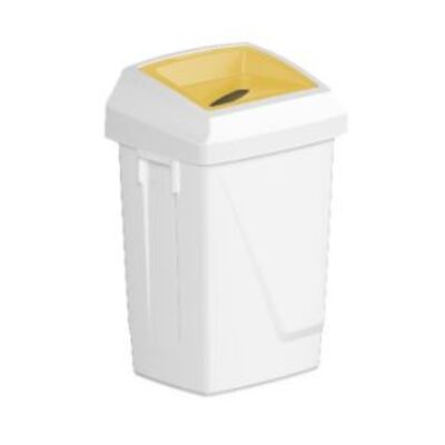 750426: Bomabin Select Fit - 50 l - WIT - deksel papier GEEL
