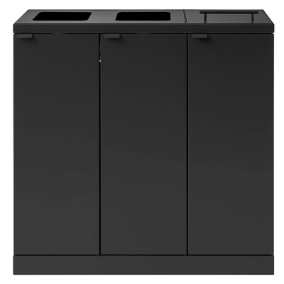 750483: Bomabin Select Bica - 3 x 65 l - ZWART - open/open/deksel