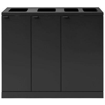 750487: Bomabin Select Bica - 2 x 65 l + 2 x 45 l - ZWART - open/open/open/open