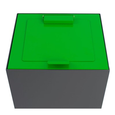 750522: Gesloten deksel voor Bomabin Select Modus - 90 l - GROEN