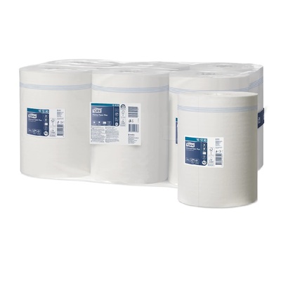 770728: Tork Advanced Wiper Centerfeed poetspapier - 2 laags - 160 m x 24,5 cm - 6 rollen - WIT - 101250