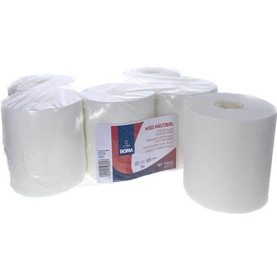 774001: Midi Centerfeed Multirol - tissu pur - 1 pli - 280 m x 20 cm - BLANC - 6 rouleaux