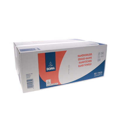 774028: Multifold handdoekjes - zuiver tissue - 2 laags - 32 x 22 cm - WIT - 2860 stuks (20x143)