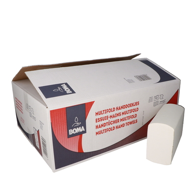 774228: Multifold handdoekjes - zuiver tissue - 2 laags - 24 x 20.3 cm - WIT - 4000 stuks (20x200)