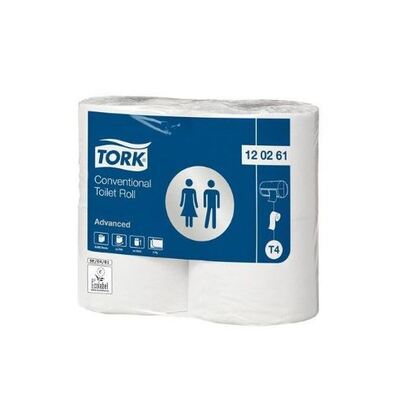 779964: Tork Advanced traditioneel toiletpapier - extra lang - 2 laags - 61,60 m x 9,9 cm - 493 vel - 6 x 4