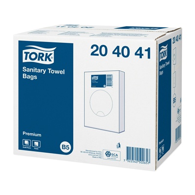 779008: Tork Premium Hygienezakjes - 48 x 25 stuks - WIT - 204041